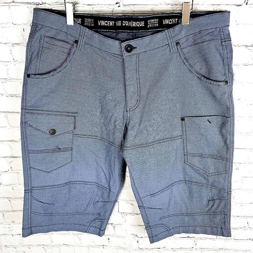 VINCENT D'AMÉRIQUE | extreme stretch flat front shorts